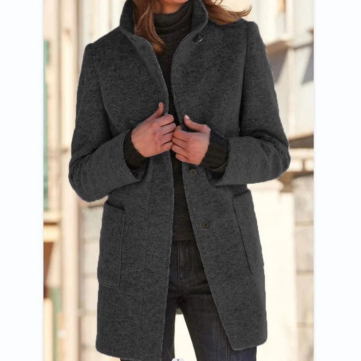 Solena™ | Cappotto Elegante con Colletto Alto