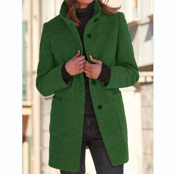 Solena™ | Cappotto Elegante con Colletto Alto