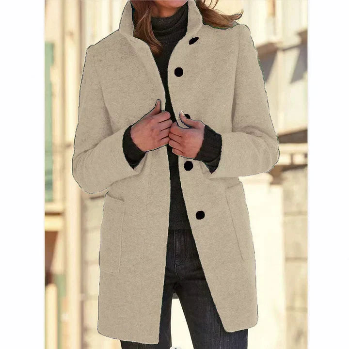 Solena™ | Cappotto Elegante con Colletto Alto