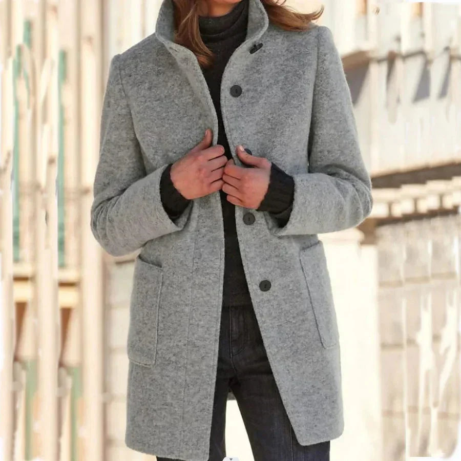 Solena™ | Cappotto Elegante con Colletto Alto