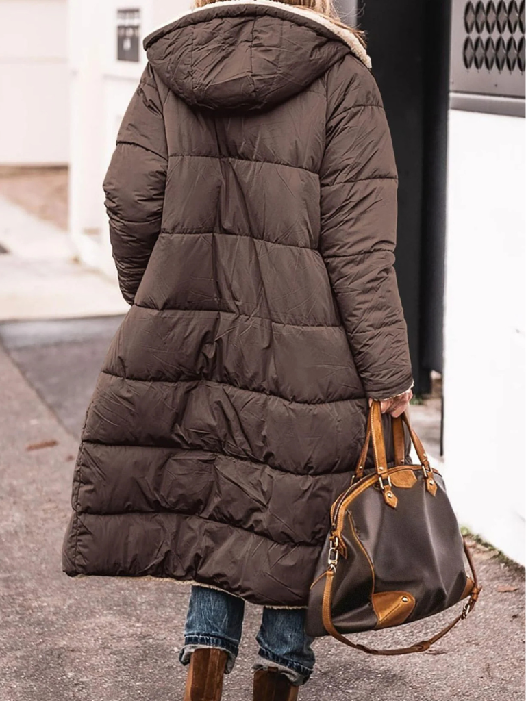 Avery | Abrigo Largo Reversible con Elegancia Sencilla