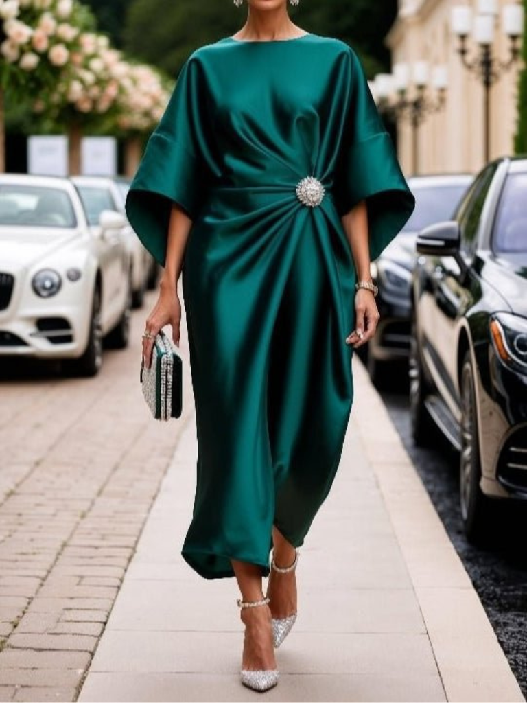 Maris | Vestido de Satén de Elegancia Refinada