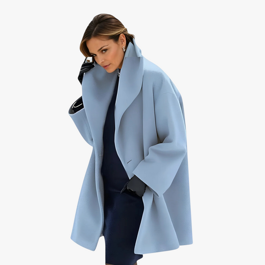 Solena™ | Cappotto Minimalista in Lana a Taglio Dritto