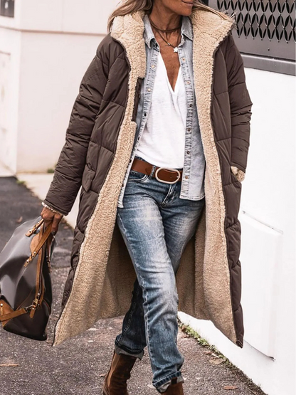 Avery | Abrigo Largo Reversible con Elegancia Sencilla