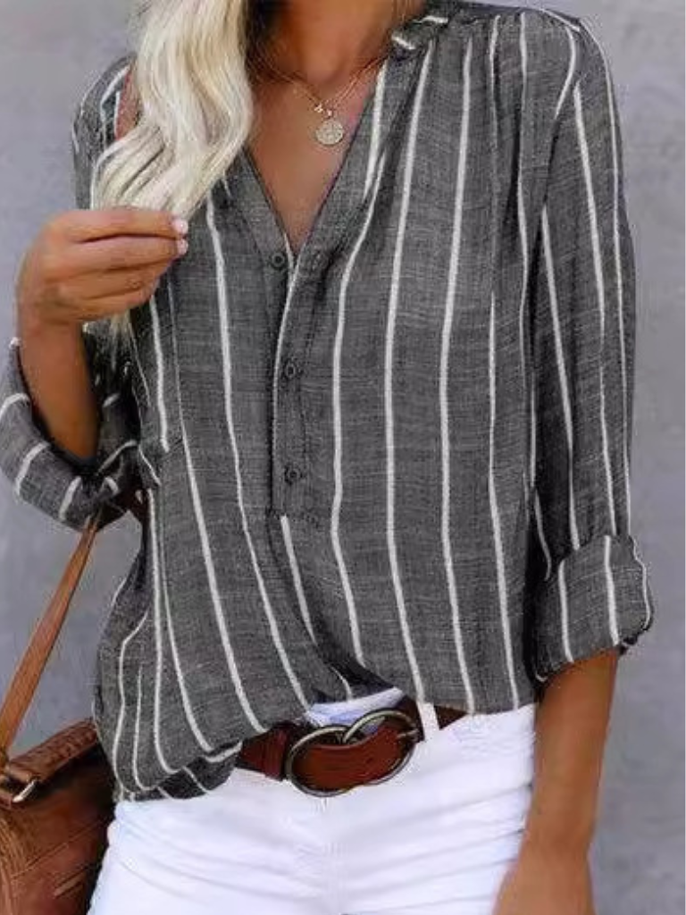 Janet | Camisa a Rayas con Botones