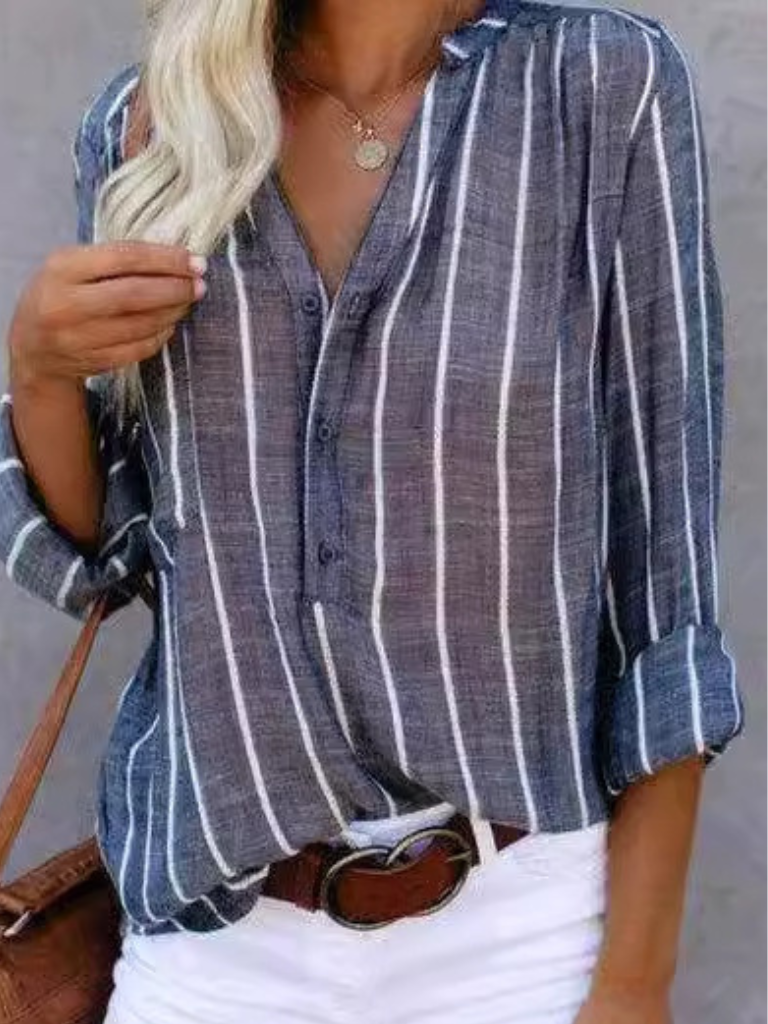 Janet | Camisa a Rayas con Botones