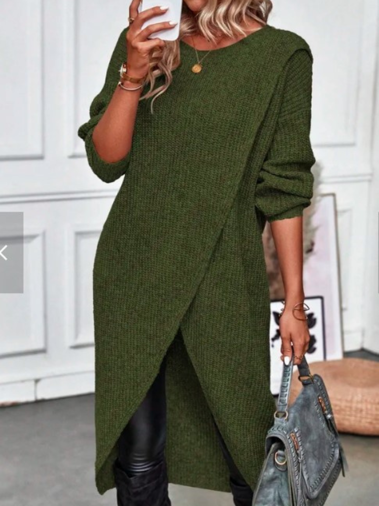 Aria | Vestido Cruzado de Punto Moderno