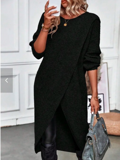 Aria | Vestido Cruzado de Punto Moderno