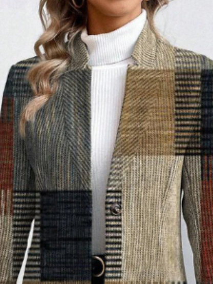 Emma | Abrigo a Cuadros de Corte Personalizado