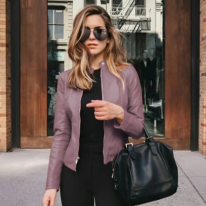 Solena™ | Giacca in Pelle Raffinata