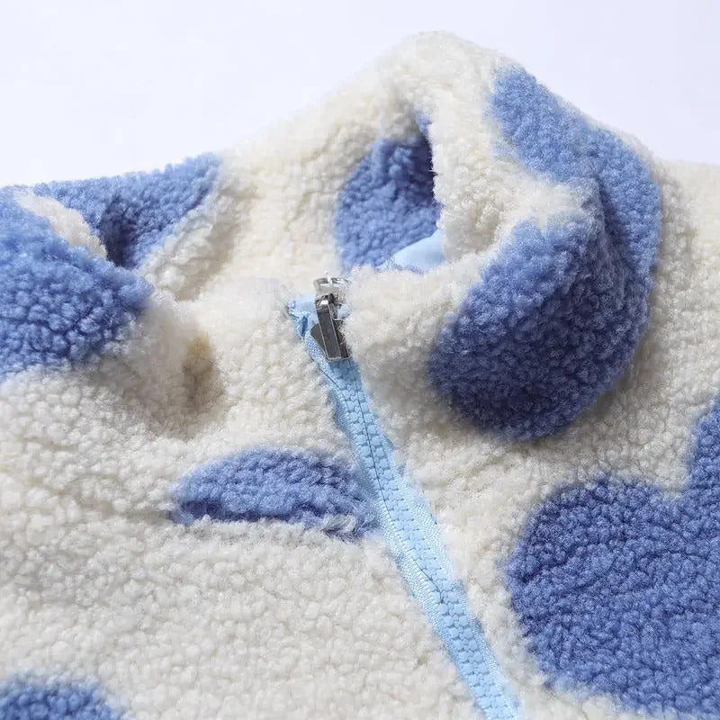 Katharina | Giacca Reversibile Morbida a Cuori