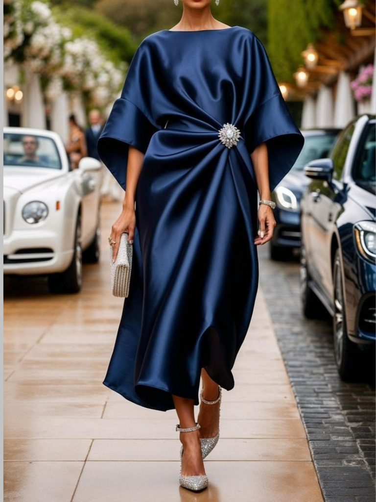 Maris | Vestido de Satén de Elegancia Refinada