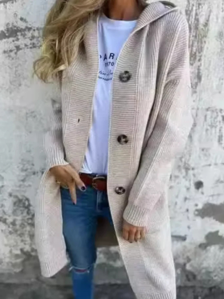 Janel | Cárdigan Largo Natural