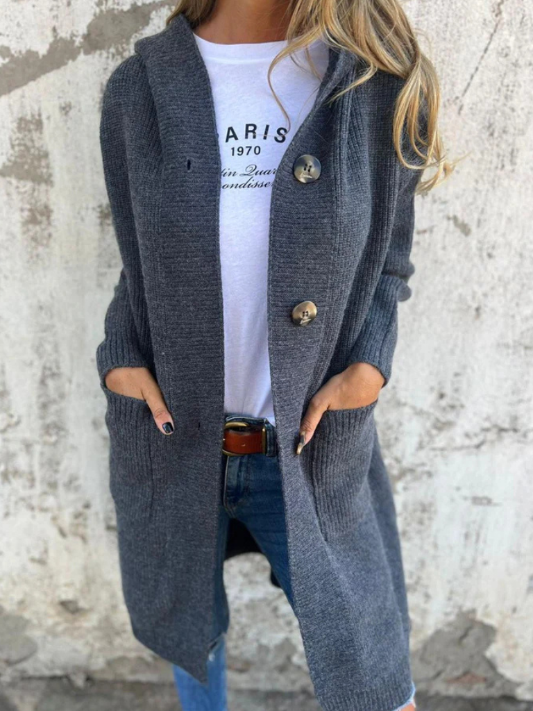 Janel | Cárdigan Largo Natural