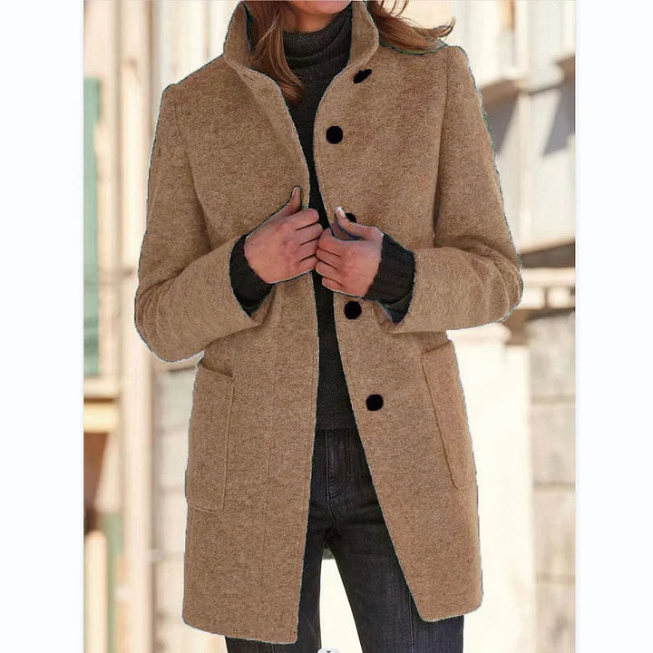 Solena™ | Cappotto Elegante con Colletto Alto
